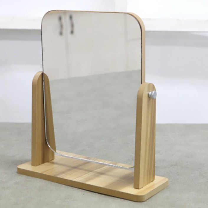 에이비엠코리아 우드 사각 탁상거울