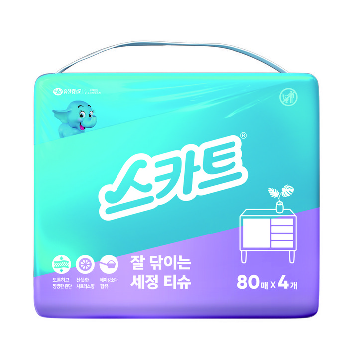 스카트 잘닦이는 세정티슈 80p