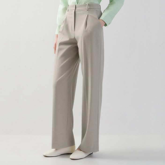 쉬즈미스 여성용 원턱 루즈핏 팬츠