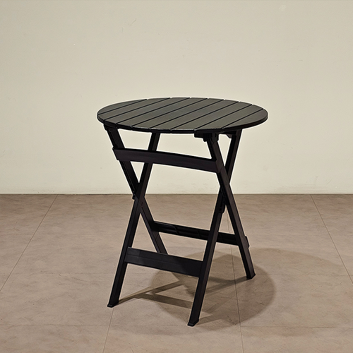 하프만가구 편리한 접이식 야외용 아이비 폴딩 테이블 625mm, 블랙