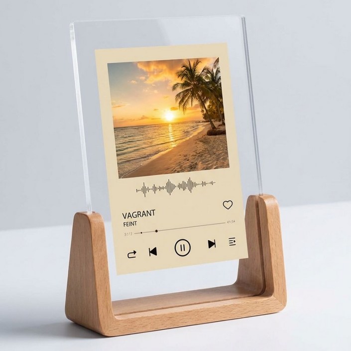 네바스 우드 아크릴 투명 인테리어 스탠드 액자