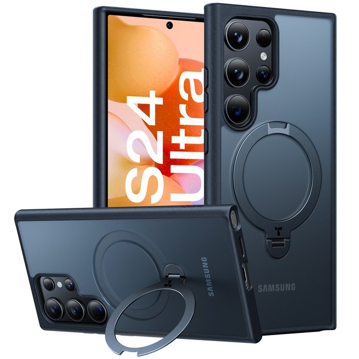 토라스 360도 마그네틱 링스탠드 맥세이프 에어쿠션 군사급 방호 휴대폰 케이스 Ostand Q3 스핀