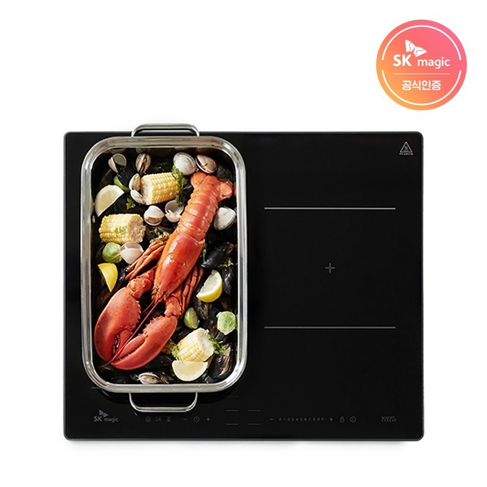 SK매직 올파워 슈퍼플렉스존 3구 인덕션 전기레인지 IHRBF300 3구 ALL 3,300W 자가설치