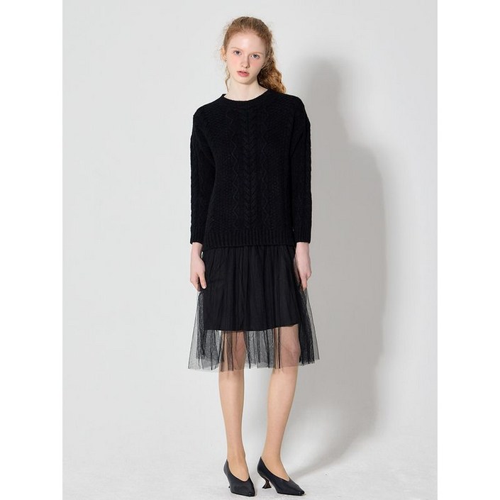 오조크 케이블 니트 샤 원피스 택가격 79000원