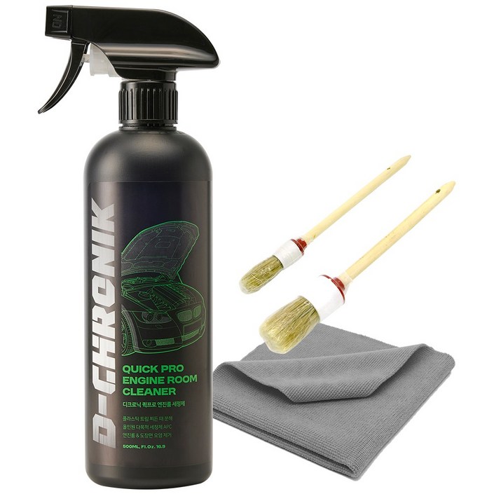 디크로닉 퀵프로 500ml 엔진룸 청소 세정제 크리너 코팅 왁스 코팅제 APC 다목적, 1세트, 500ml