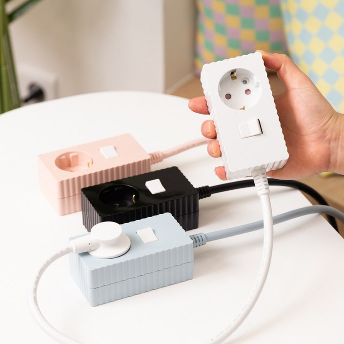 쿠폰19% 파워존 웨이브 멀티탭 개별 과부하차단 연장선 1구 멀티콘센트 캠핑 릴선, 연장선 1구 화이트, 1개