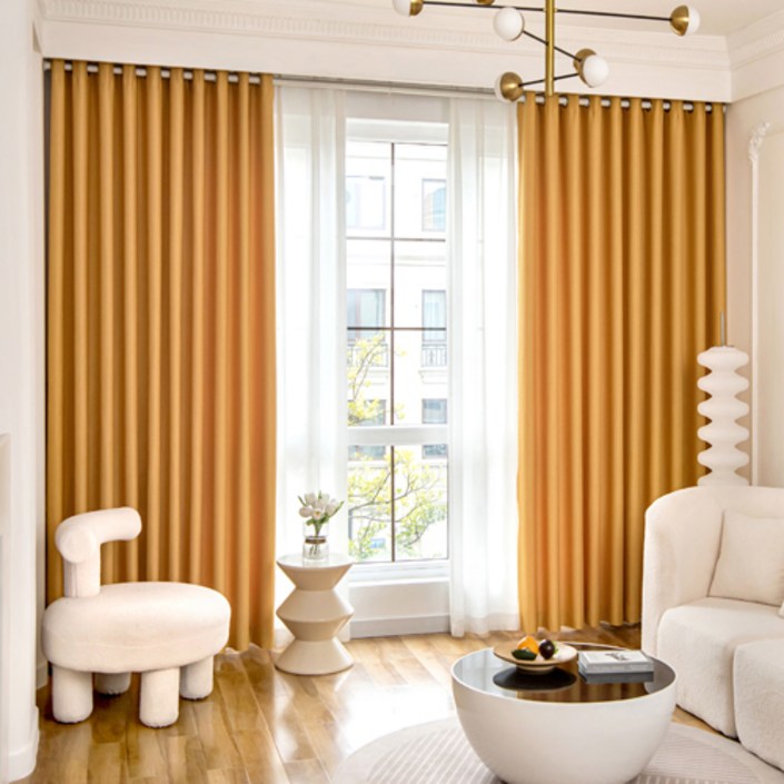 홈앤창 코지 아일렛 암막커튼 중형 가로 150 2장거실,안방 사계절커튼