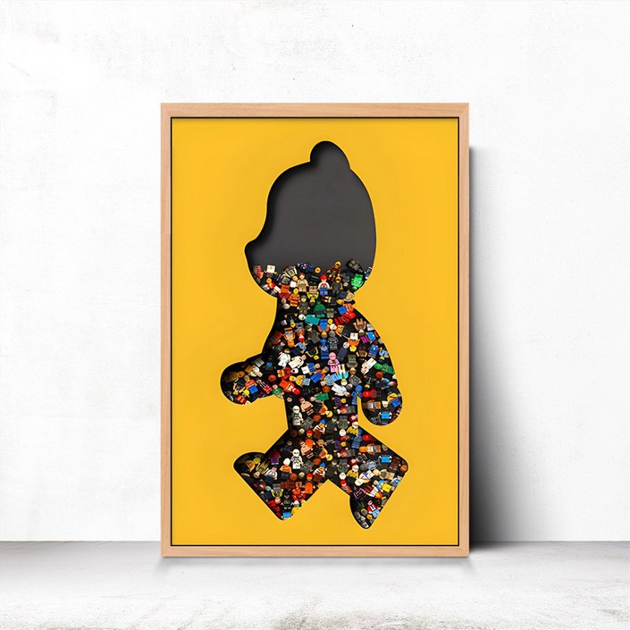 러버블베어시리즈 귀여운 곰돌이 고양이 7종 모음전 인테리어그림액자 포인트 선물용, 5.베어브릭