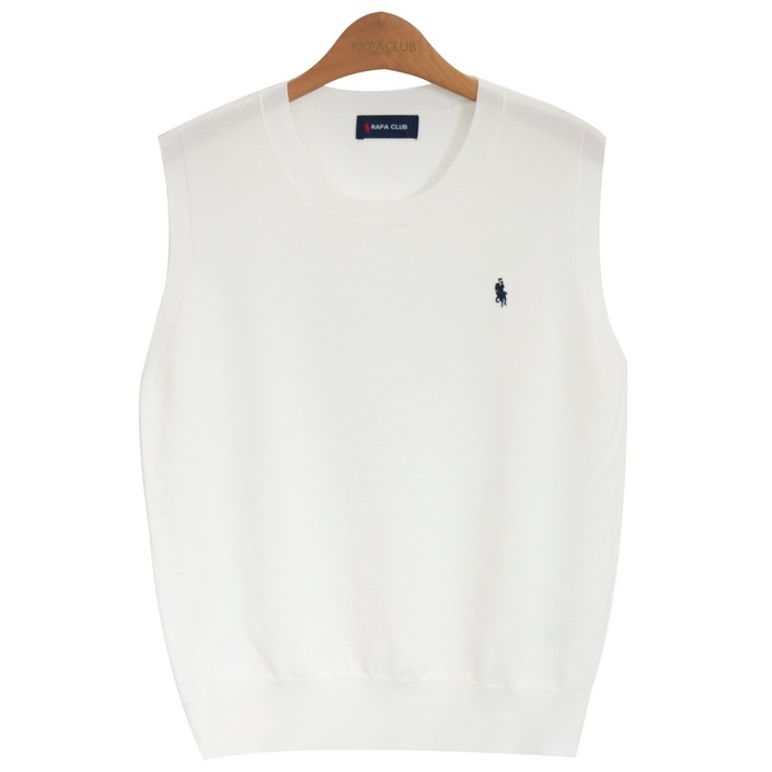 라파클럽 여성 라운드넥 민소매 니트 나시 여름 티셔츠