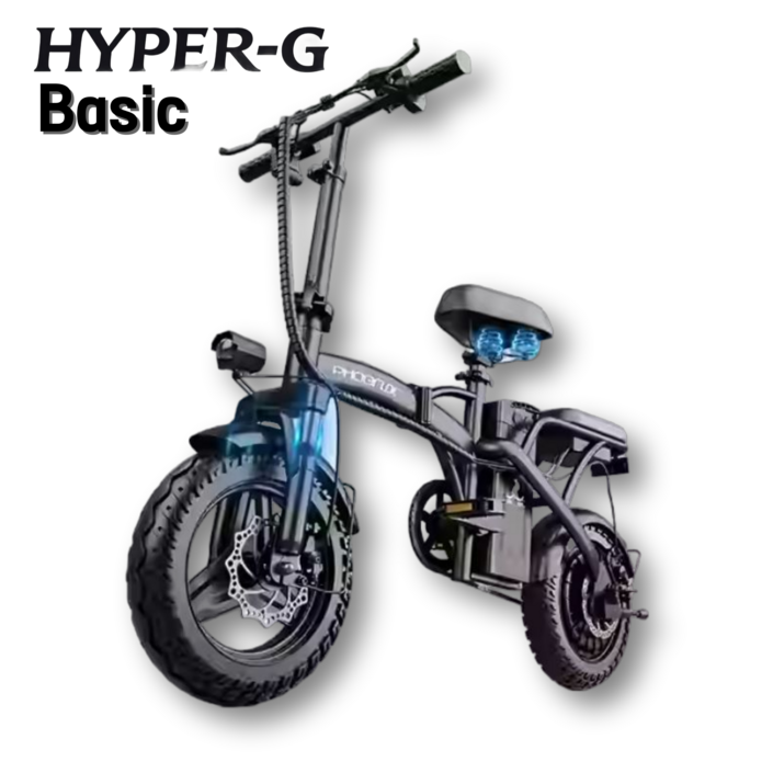 HyperG 전기 자전거 접이식 성인용 고성능 전동 자전거 48V 리튬 배터리 장거리 주행 초경량 출퇴근 캠핑 배달용 여행용, G베이직 48V, 하이텐강