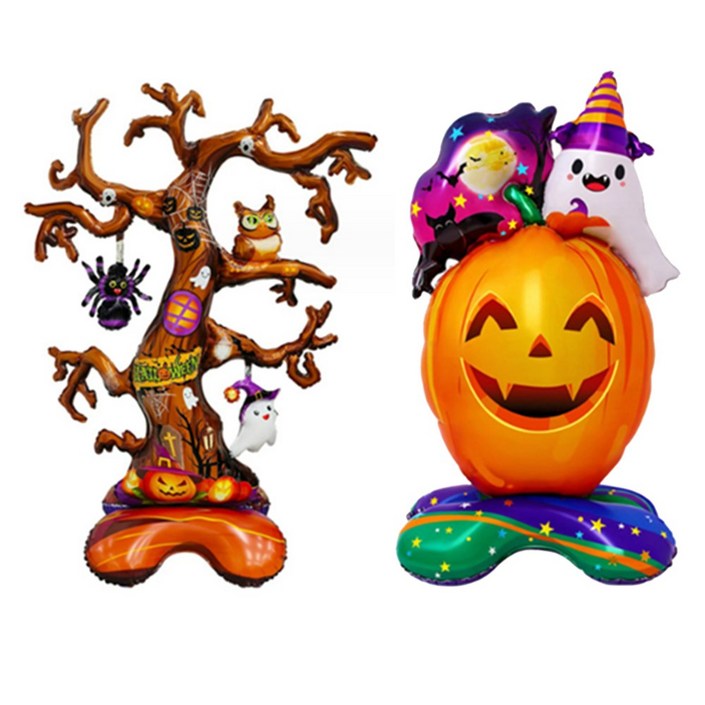 파티굿즈 할로윈 크리스마스 풍선 세트 파티 용품 풍선장식 포토존 산타 호박, 3.브라운대형세트