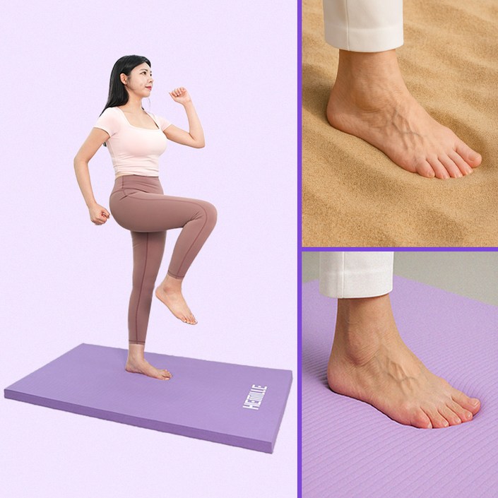 모래 위를 걷는 효과 걷기 운동 매트 샌드워크 김소형원방, 1개, 핑크