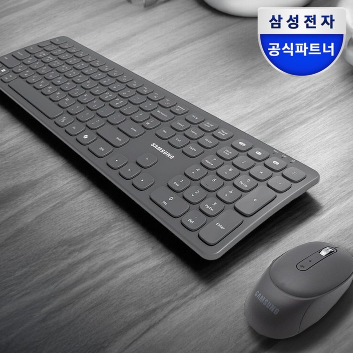 삼성전자 펜타그래프 저소음 블루투스 무선 키보드 마우스 세트 멀티페어링 사무용 무소음 SPM1800Q, 일반형, 블랙, SPM1800Q