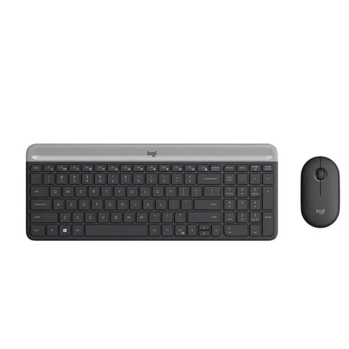 [로지텍] Logitech 무선 슬림 키보드 마우스 세트, 샤크블랙, MK470