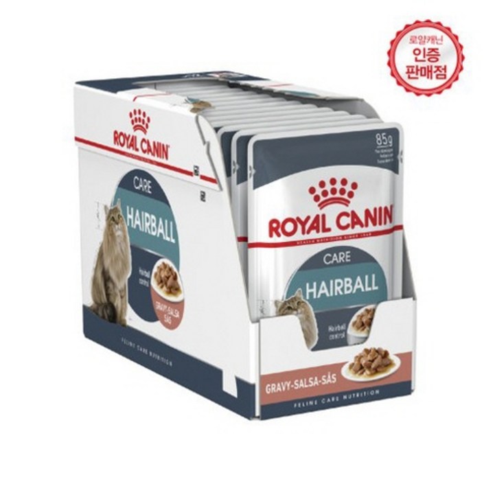 로얄캐닌 캣 헤어볼 파우치 85g 12개 고양이 주식 파우치, 닭, 85g, 12개