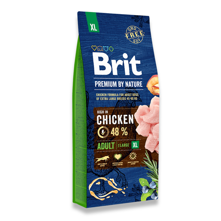 브릿 프리미엄 어덜트 엑스라지 바이트 15kg 대형견 골든리트리버 래브라도 진돗개 보더콜리 사료