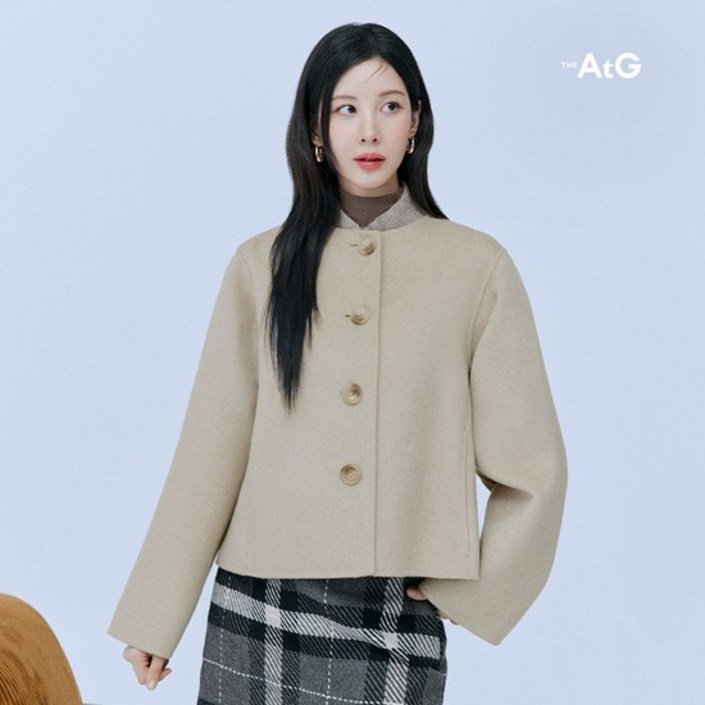 2만원인하 엣지 24FW 메리노울 핸드메이드 크롭자켓