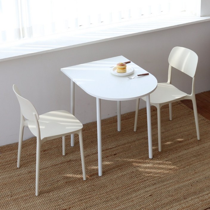 비알테이블 반타원 식탁 3size