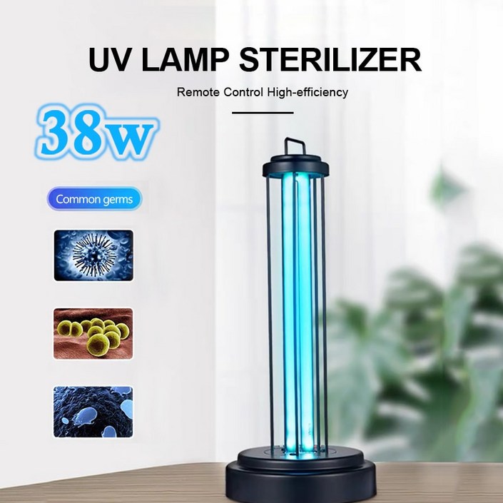 자외선 살균기 소독기 110V220V 원격 제어 살균 가정 소독 38W UVC 램프 오존 석영 UV 빛