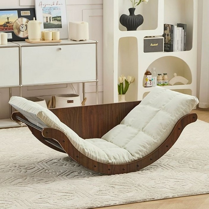 원목 흔들의자 1인용 리클라이너 다기능 감각 훈련용 흔들침대 편한의자 안락의자 독서의자 휴식