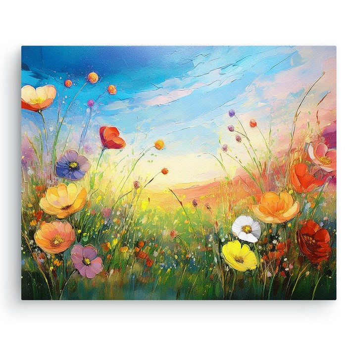 엘티에프티 들꽃 그림 풍경그림 유화 플랜테리어 꽃그림 캔버스액자 인테리어 카페 거실 예쁜 꽃그림 액자