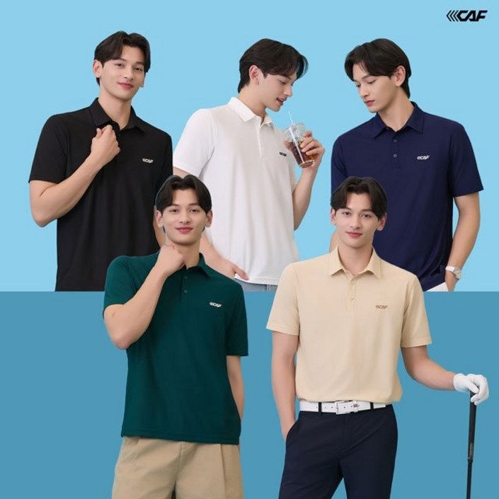 쇼핑엔티 MD강력추천 르까프 25SS 파격초특가 냉감 반팔 카라 티셔츠 5종, 남성