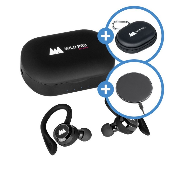 와일드프로 수영 스포츠 운동용 귀걸이형 무선충전 방수 IPX7 블루투스이어폰 Xtreme