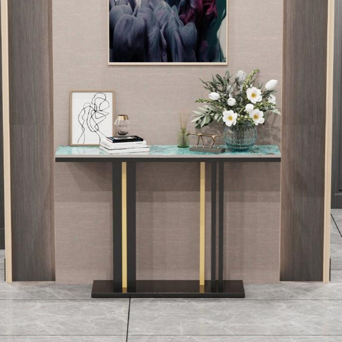Wisfor 세라믹 현관 테이블 1180cm 복도장 콘솔 럭셔리, 블루
