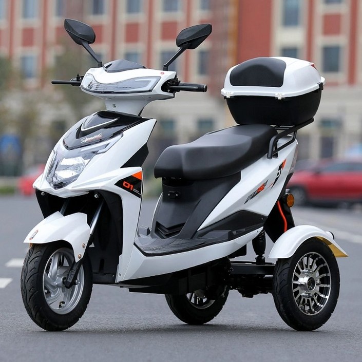 삼륜스쿠터 전동 바이크 다인승 성인용 삼발이 짐차 산책