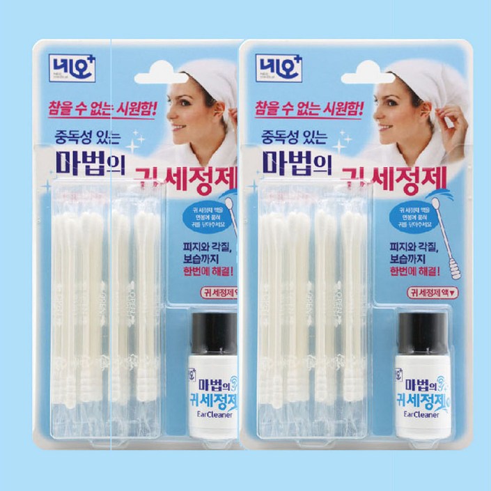 네오 메디칼 마법의 시원한 귀세정제 8ml 개별면봉 30p, 2개