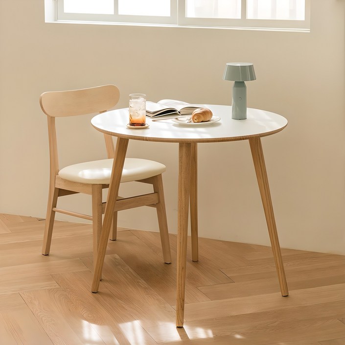 우드레이 소노 원목 원형 테이블