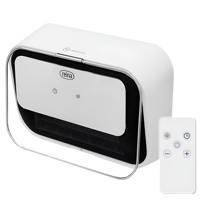 레이나 온풍기 RH-R2163 PTC 욕실히터 IPX방수 탁상형 벽걸이 리모컨 타이머 온도설정, RH-R2163