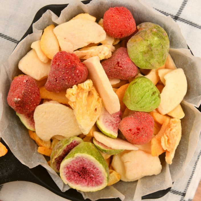 딸기 파인애플 복숭아 무화과 사과 동결건조 과일칩