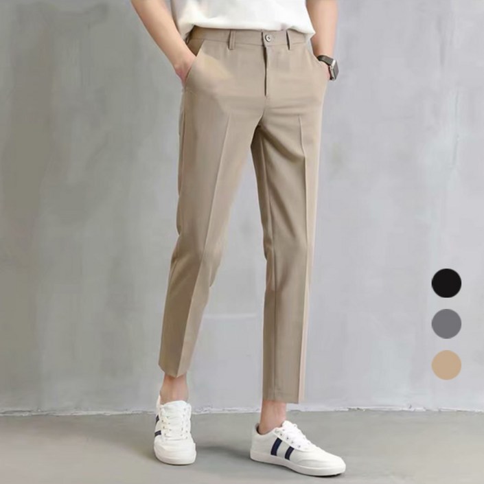 보그라 남성 슬림핏 스판 9부 인생 슬랙스  NH2503