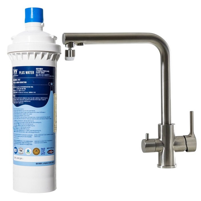 PLUS워터 무타공 직수형 언더싱크 정수기 최고급필터, 자가설치필터포함