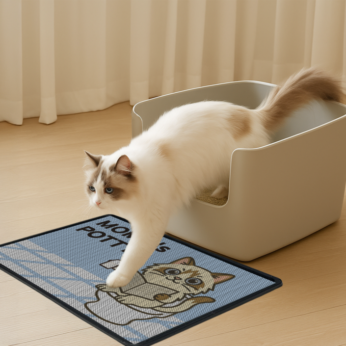 나만의 고양이 모래 매트 리필 고양이 화장실 사막화방지 제작 모래 매트, 1개, 혼합색상