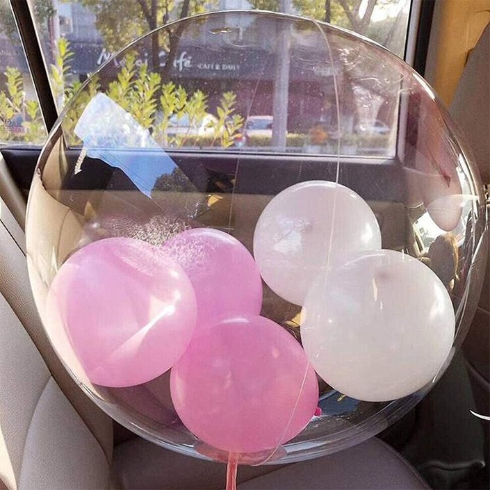 CEUQIESO 10pcs 보보 풍선, PVC 풍선, 24 인치  30 인치  32 인치  36 인치 헬륨 스타일 투명 풍선, 버블 보보 풍선, 크리스마스 결혼식, 생일 파, 10개, 24인치 보보 풍선