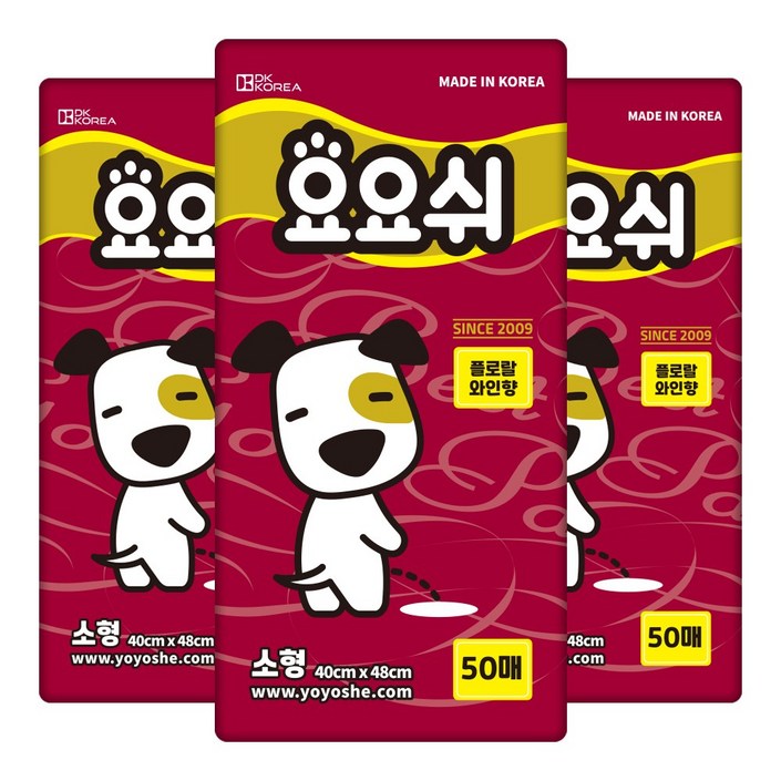 요요쉬 강아지 배변패드 와인 플로랄와인향