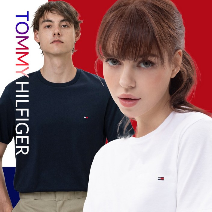 2PACK 타미힐피거 반팔 티셔츠 면티 남녀공용 T3139