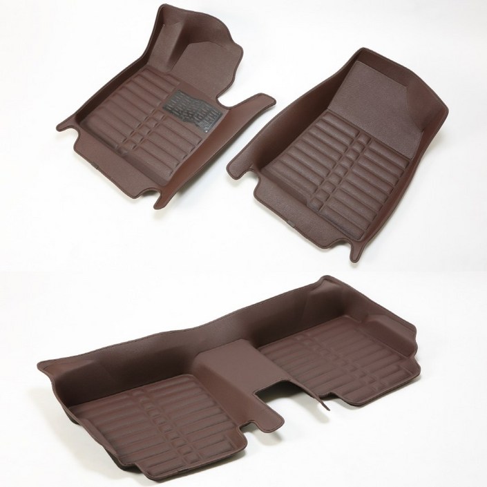 몬스터매트 5D매트 가죽코일카매트 브라운