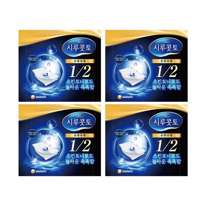 시루콧토 우루우루 화장솜, 40개입, 4개