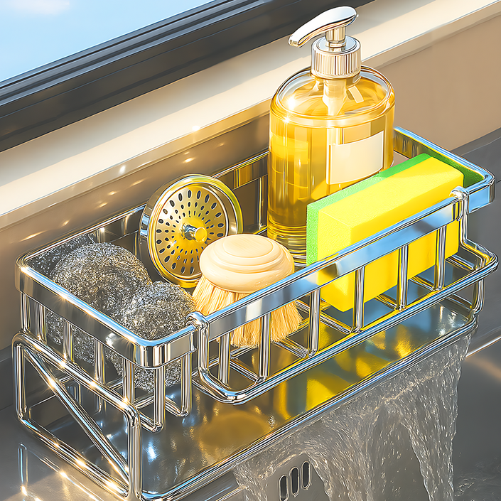 핏코드 304 스텐 물빠짐 수세미거치대