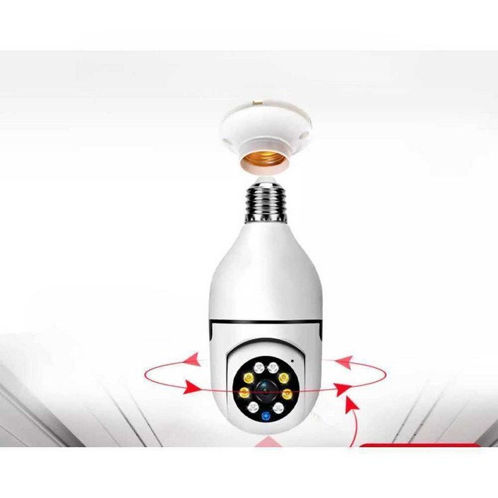 전구형 CCTV 감시카메라 듀얼렌즈 무선 고화질 30일순환녹화 원격제어 무사각