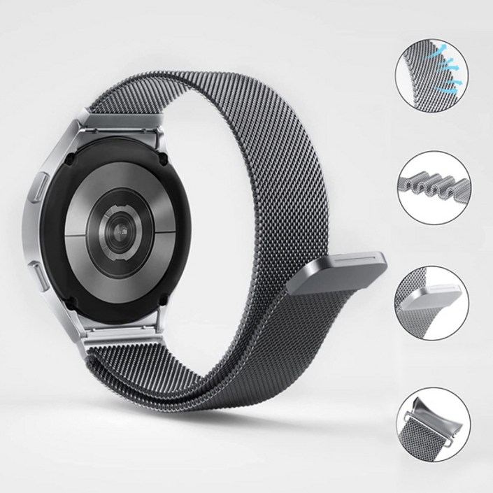 갤럭시워치4클래식 42mm 46mm 호환 마그네틱 밀레니즈 메탈 스트랩 밴드 시계줄 줄질 줄 R880 R890