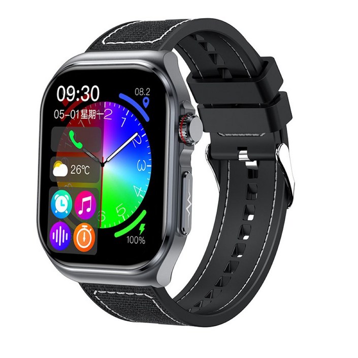 메디코치 바나바 스마트워치 비침습 건강관리 통화 체성분 블루투스 한국어지원 2026년형 최신형 기본세팅발송, 25브라운레더, 3.5cm, 블루투스