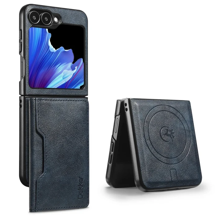 삼성 갤럭시 Z 플립 7 6 5 4 3 Flip5 카드 슬롯 무선 충전 가죽 폰 커버 2 in 1 탈부착 지갑 케이스