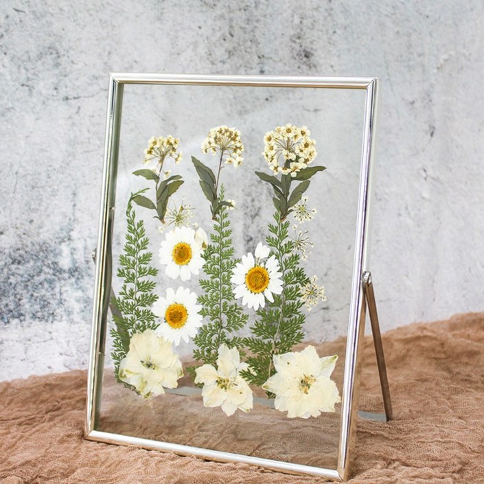 유니팡 인테리어 고급 엔틱 빈티지 포토 액자 심플 프레임 신혼집 원룸 방 꾸미기, 1개, 실버