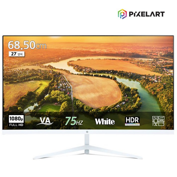 픽셀아트 PIXELART PA2730W 화이트 75Hz FHD VA 27형 모니터 일반
