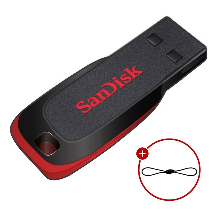샌디스크 Cruzer Blade 크루저 블레이드 USB 2.0 SDCZ50-032GB + USB 고리줄