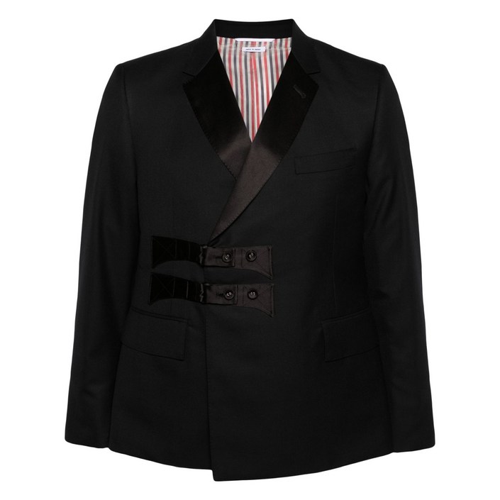 톰 브라운 노치드 라펠 울 블레이저